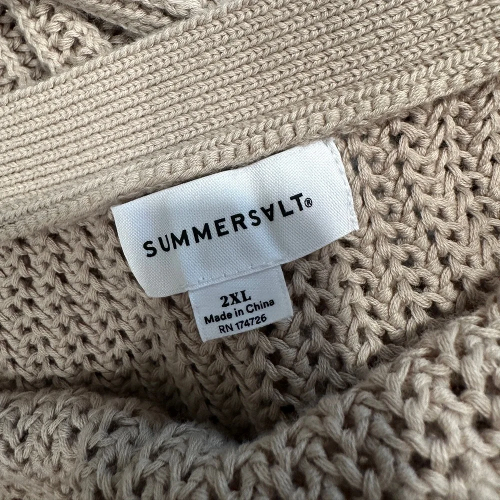 Summersalt Tan Crochet Halter Maxi Dress - Picture 7 of 9